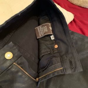 7 Mankind black coated jean